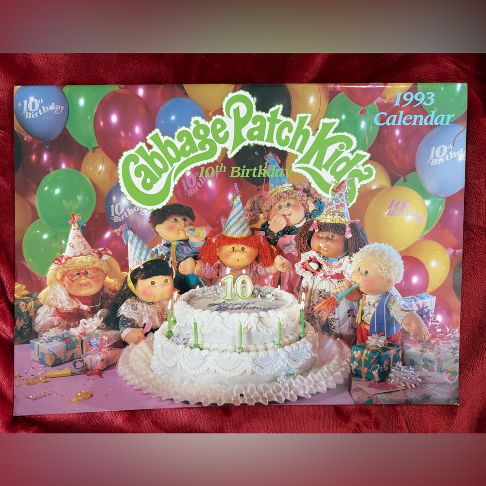 Vintage 1993 Cabbage Patch Kids 10th Birthday Calendar